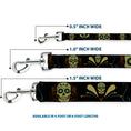 Load image into Gallery viewer, Dog Leash - Sugar Skulls Black/Olive/Burgundy
