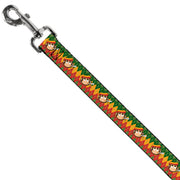 Dog Leash - Smoking Monkey Repeat Argyle Rasta