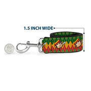 Dog Leash - Smoking Monkey Repeat Argyle Rasta