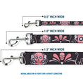 Load image into Gallery viewer, Dog Leash - Sugar Skulls Gray/Pink
