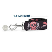 Dog Leash - Sugar Skulls Gray/Pink