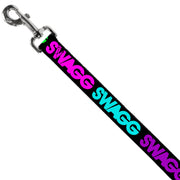 Dog Leash - SWAGG Black/Hot Pink/Turquoise/Purple/Neon Green