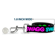 Dog Leash - SWAGG Black/Hot Pink/Turquoise/Purple/Neon Green