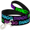 Load image into Gallery viewer, Dog Leash - SWAGG Black/Hot Pink/Turquoise/Purple/Neon Green
