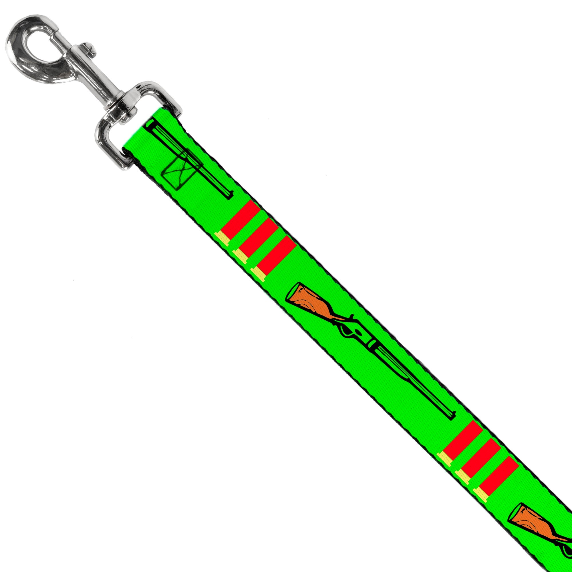 Buckle-Down Dog Leash - Shotgun & Shells Green
