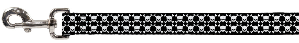 Dog Leash - Top Skulls Black/White