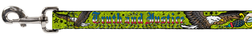 Dog Leash - Truth and Justice Green
