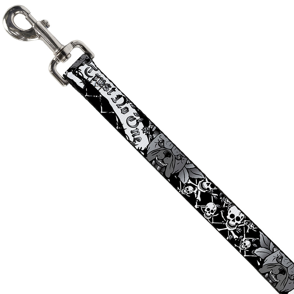 Dog Leash - Trust No One Black/White