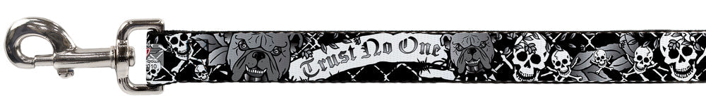 Dog Leash - Trust No One Black/White
