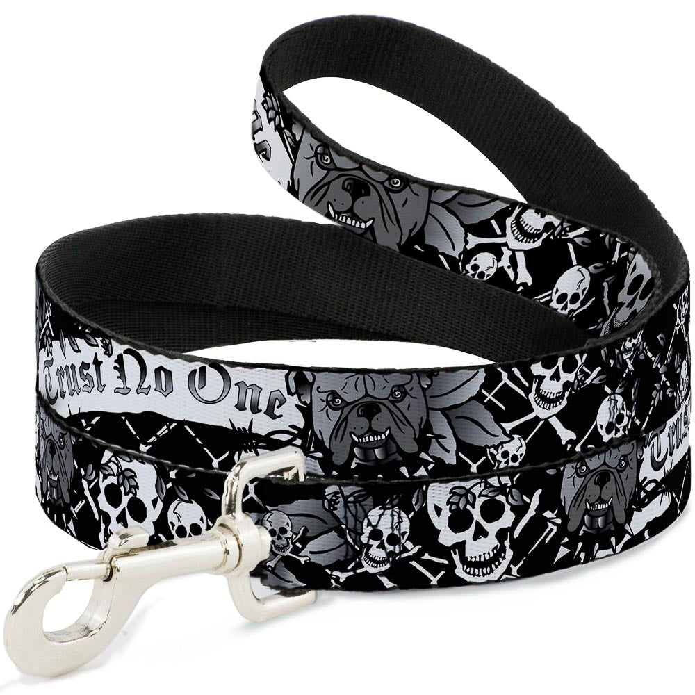 Dog Leash - Trust No One Black/White