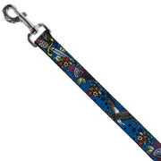 Dog Leash - Truth and Justice CLOSE-UP Blue