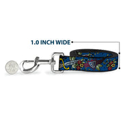 Dog Leash - Truth and Justice CLOSE-UP Blue