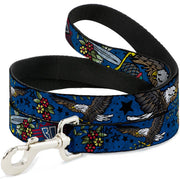 Dog Leash - Truth and Justice CLOSE-UP Blue