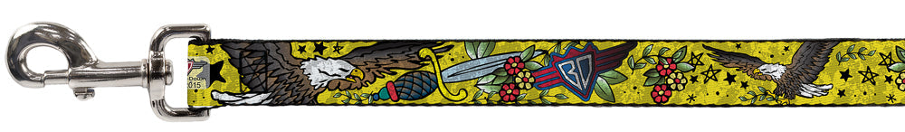 Dog Leash - Truth and Justice CLOSE-UP Yellow