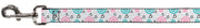 Dog Leash - Bird Tapestry White/Gray/Turquoise/Pink
