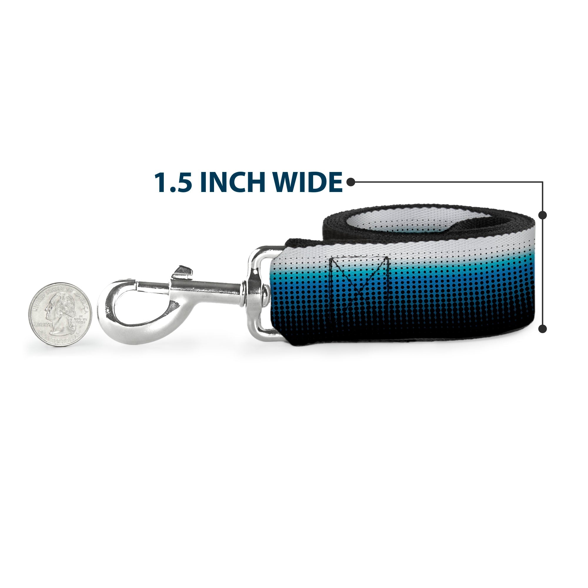 Dog Leash - Transitioning Dots White/Blue/Black