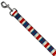 Dog Leash - Tartan Plaid Khaki/Blues/Red