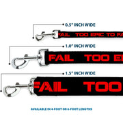 Dog Leash - TOO EPIC TO FAIL Weathered Black/Red