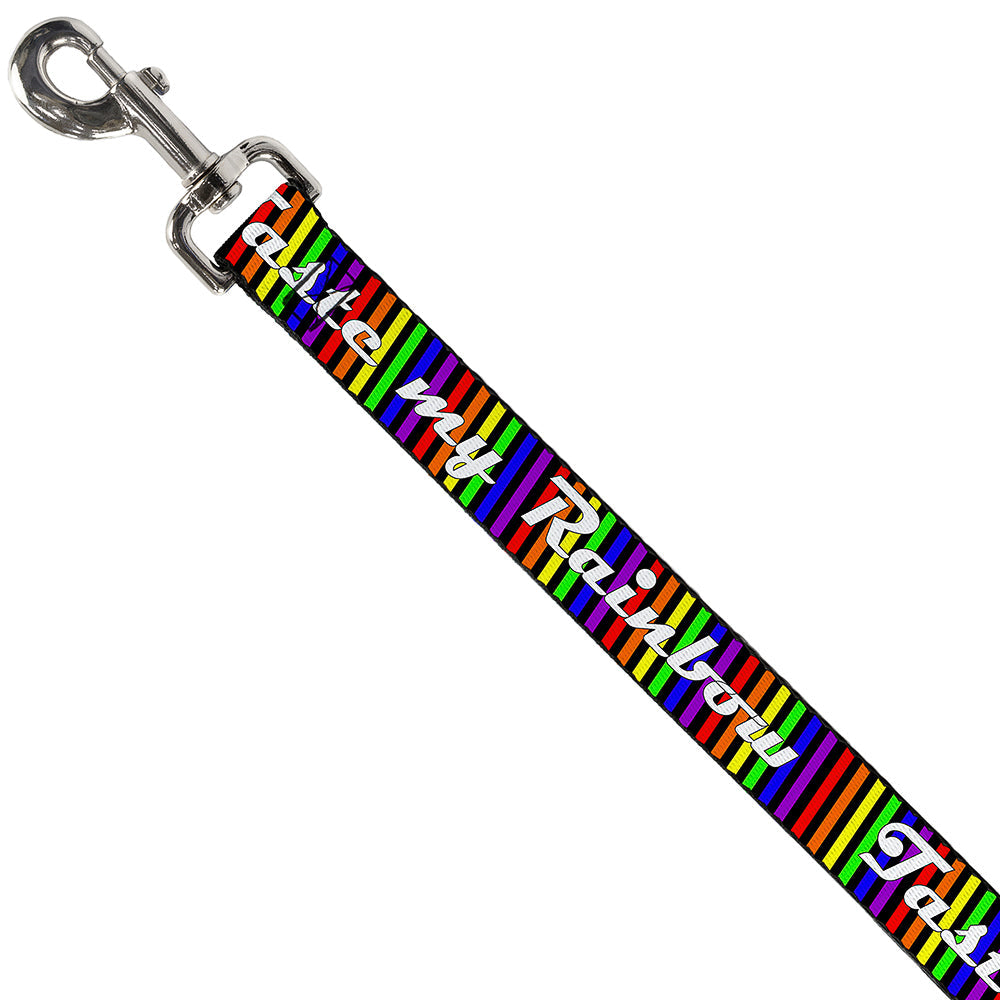 Buckle-Down Dog Leash - TASTE MY RAINBOW Black/Multi Color