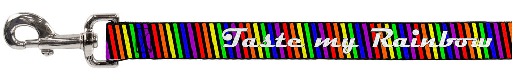 Buckle-Down Dog Leash - TASTE MY RAINBOW Black/Multi Color