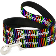 Buckle-Down Dog Leash - TASTE MY RAINBOW Black/Multi Color