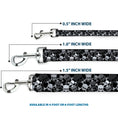 Load image into Gallery viewer, Dog Leash - Top Skulls Stacked Black/Gray/White
