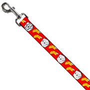 Dog Leash - Take Out/Fortune Cookies Red