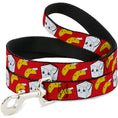Load image into Gallery viewer, Dog Leash - Take Out/Fortune Cookies Red
