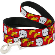 Dog Leash - Take Out/Fortune Cookies Red