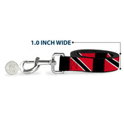Dog Leash - Trinidad & Tobago Flags/Black Block