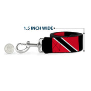 Dog Leash - Trinidad & Tobago Flags/Black Block