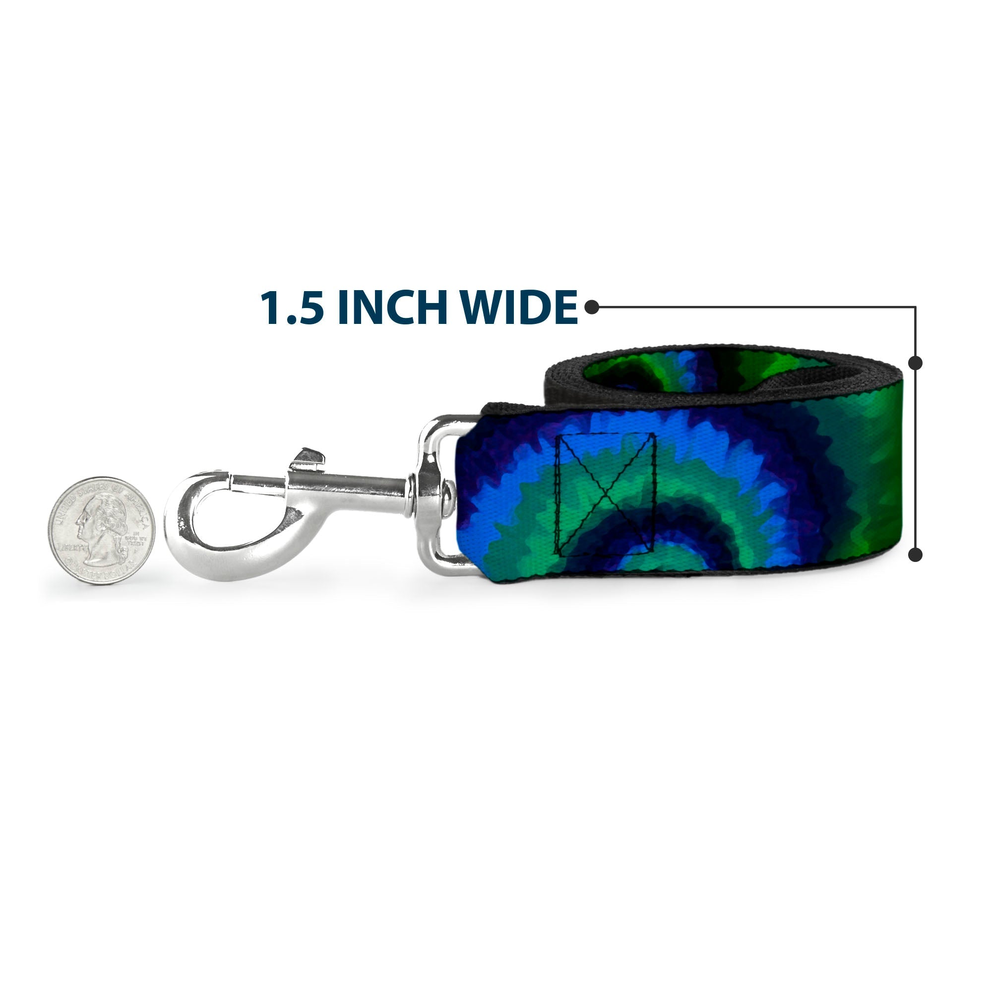Dog Leash - Tie Dye Swirl Green/Blue/Purple