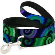 Dog Leash - Tie Dye Swirl Green/Blue/Purple