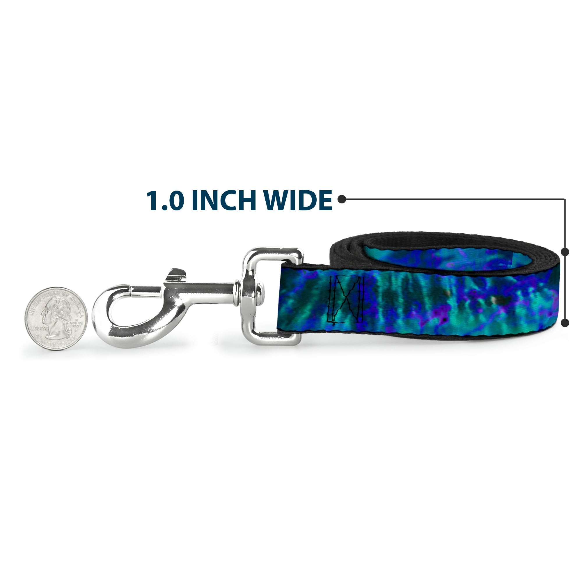 Dog Leash - Tie Dye Green/Blue/Purple