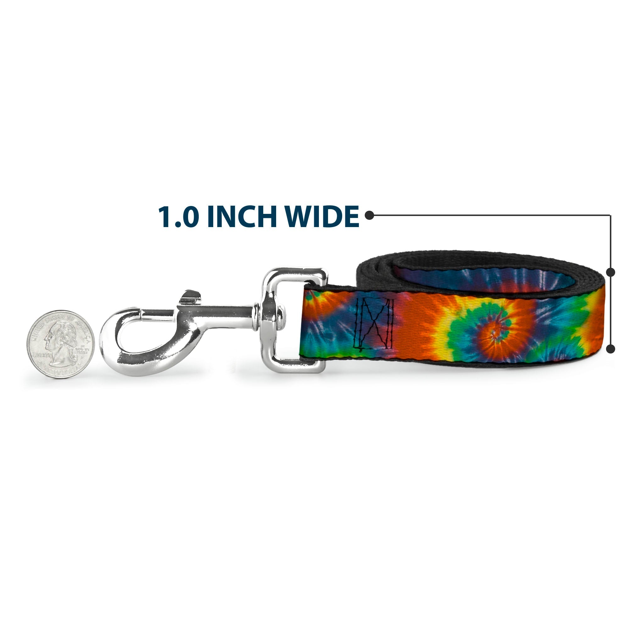 Dog Leash - Tie Dye Swirl Multi Color