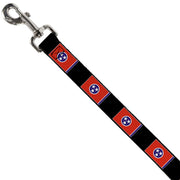 Dog Leash - Tennessee Flags/Black