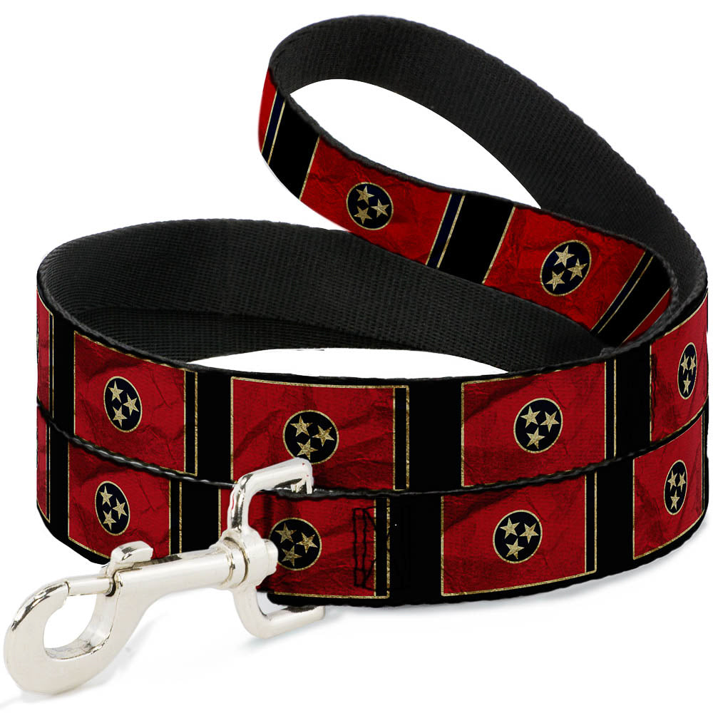 Dog Leash - Tennessee Flag/Black Distressed