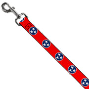 Dog Leash - Tennessee Flag Stars Red/White/Blue