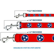 Dog Leash - Tennessee Flag Stars Red/White/Blue