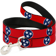 Dog Leash - Tennessee Flag Stars Red/White/Blue