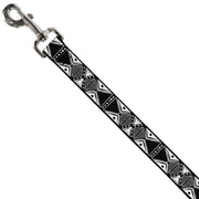 Dog Leash - Tribal1 Black/White