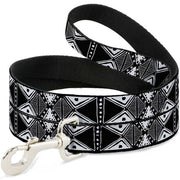 Dog Leash - Tribal1 Black/White