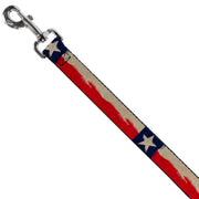 Dog Leash - Texas Flag CLOSE-UP Distressed Painting
