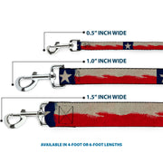 Dog Leash - Texas Flag CLOSE-UP Distressed Painting