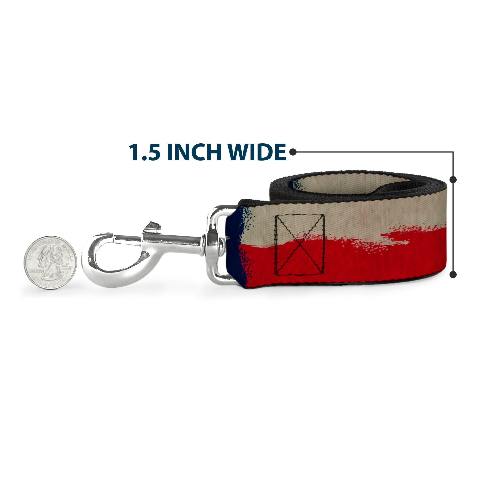 Dog Leash - Texas Flag CLOSE-UP Distressed Painting