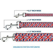 Dog Leash - United Kingdom Flags Diagonal