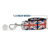 Dog Leash - United Kingdom Flags Weathered