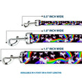 Load image into Gallery viewer, Dog Leash - Unicorns/Rainbow Swirl Black
