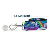 Dog Leash - Unicorns/Rainbows/Stars Blue/Rainbow/White