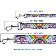 Dog Leash - Unicorns in Rainbows w/Sparkles/Purple
